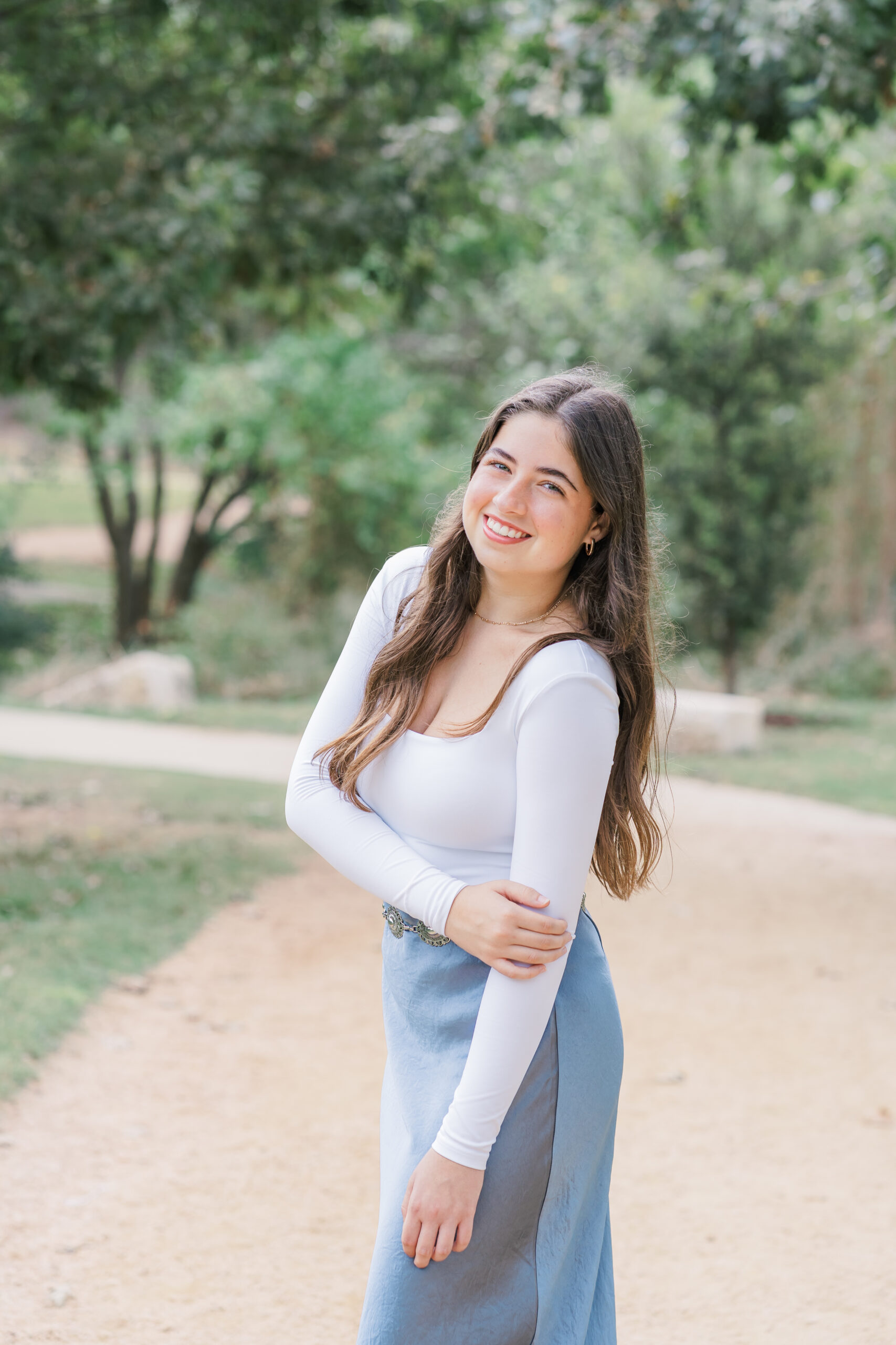 Senior Photos with senior girl at Katherine Fleischer Park | Austin Family Photographer